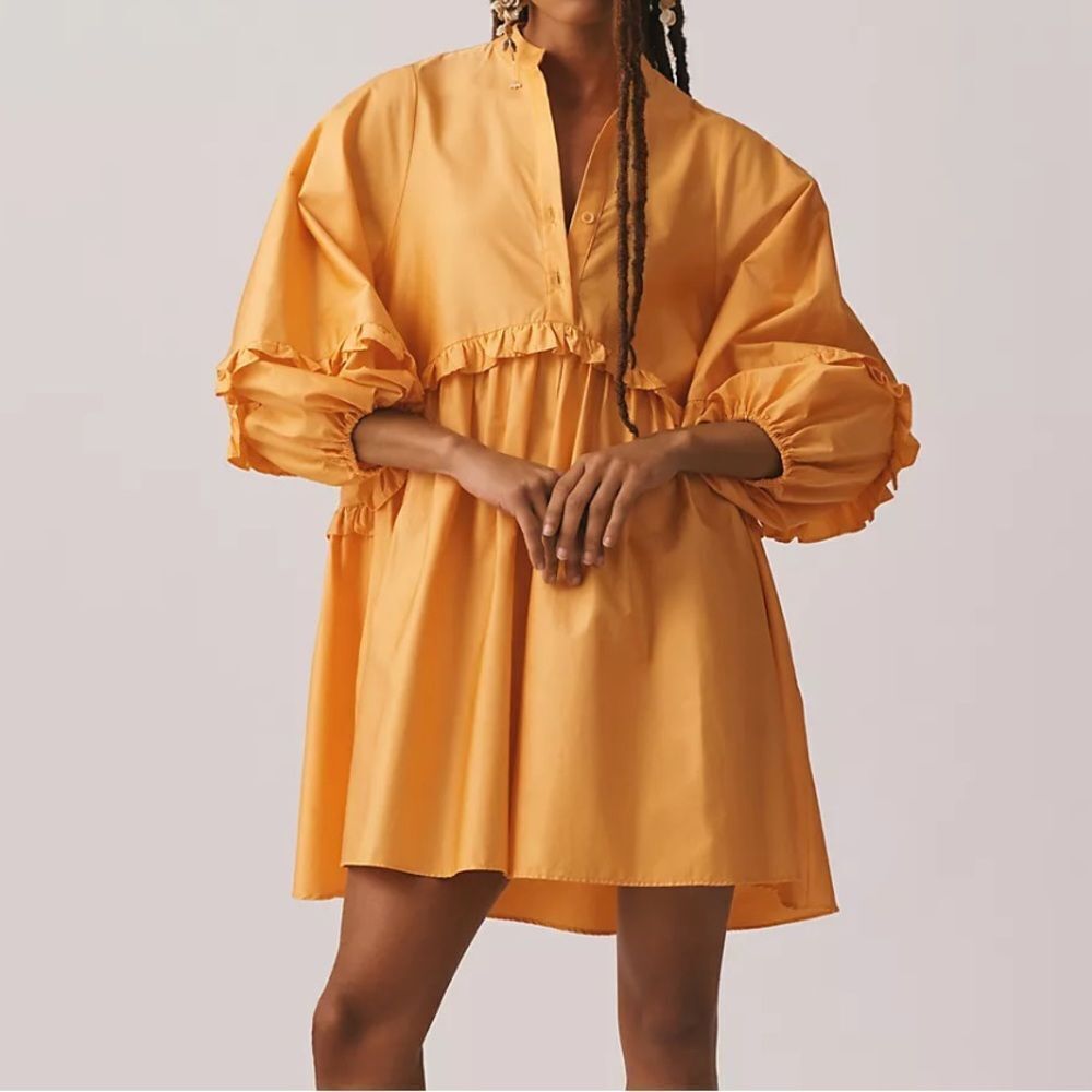 Anthropologie Devotion Twins Ruffled Mini Dress